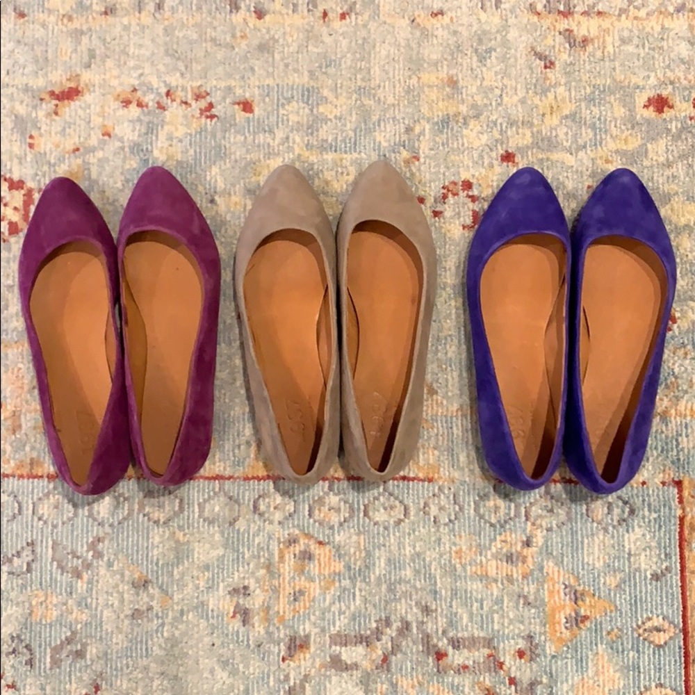Lot of Madewell Suede Ballet Flats, size 37